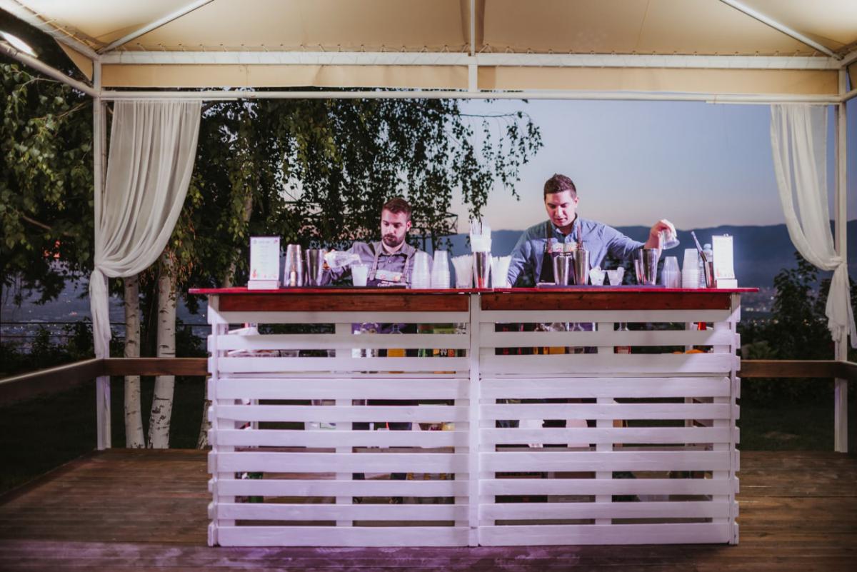 Two barmans preparing cocktails on the IBORN's 10th founding anniversary