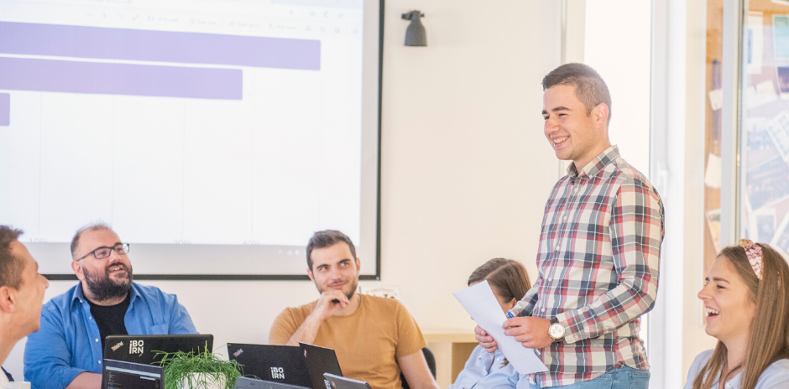 data team meeting in a conference room