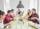 Group of colleague eating together.
